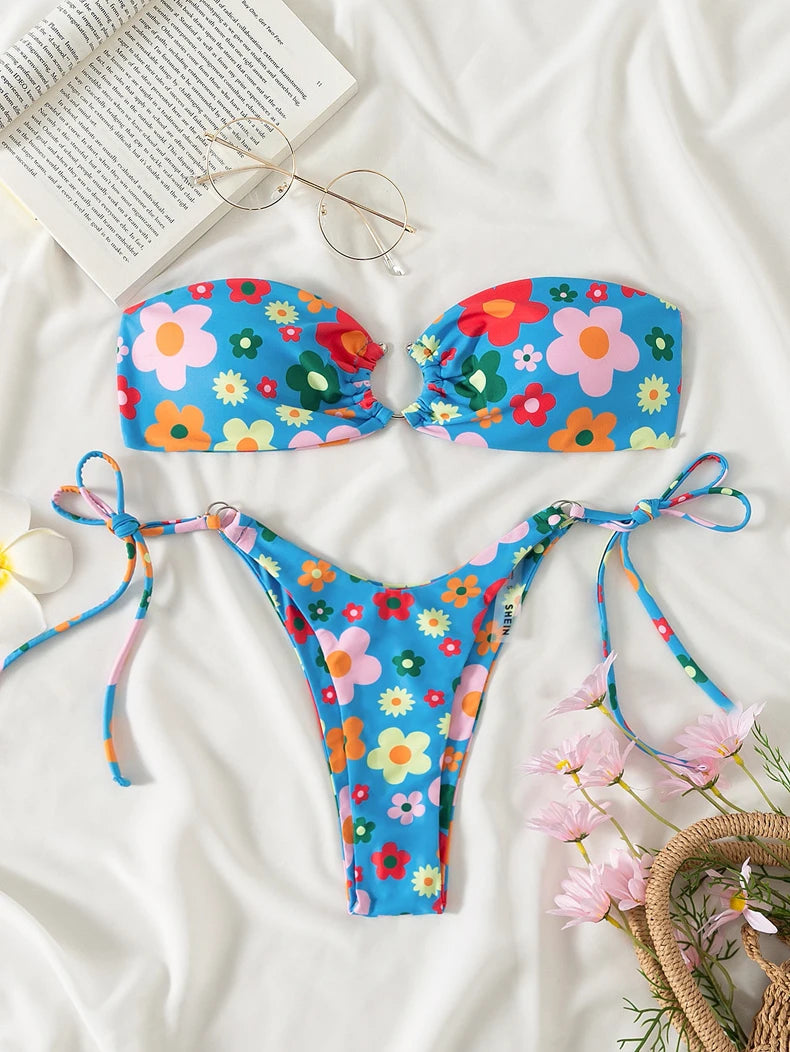 Blooming Babe Bandeau Bikini 🌸