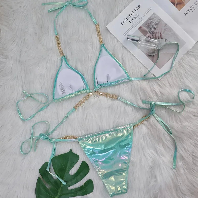 Iridescent Jeweled Bikini Sets ⭐