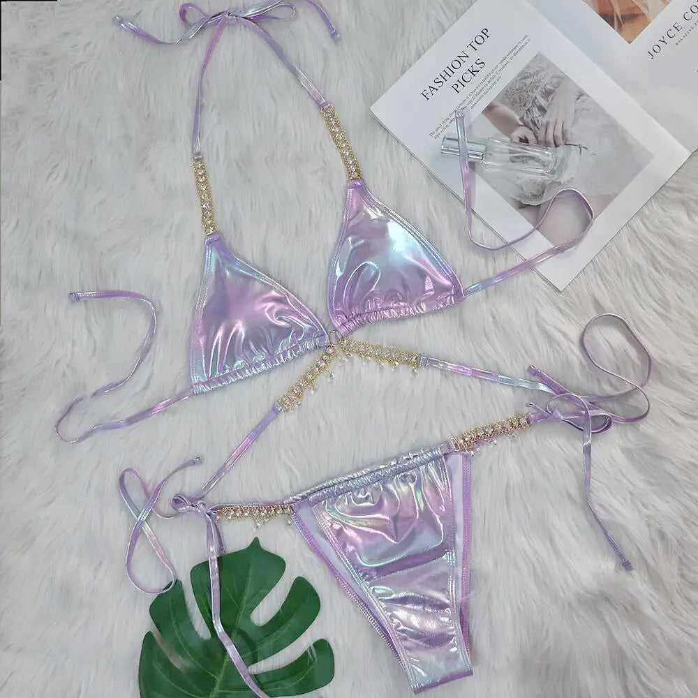 Iridescent Jeweled Bikini Sets ⭐