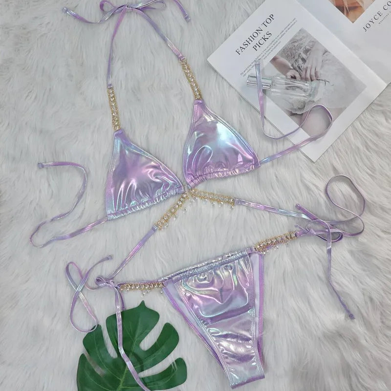 Iridescent Jeweled Bikini Sets ⭐